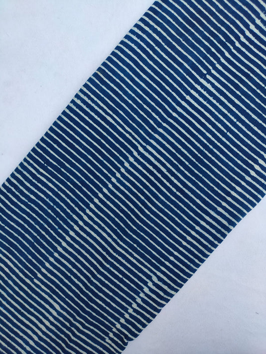 Sanganeri Hand Block Printed Pure Cotton Fabric In Running Length - JBRS602