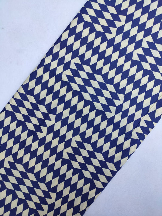 Sanganeri Hand Block Printed Pure Cotton Fabric In Running Length - JBRS573