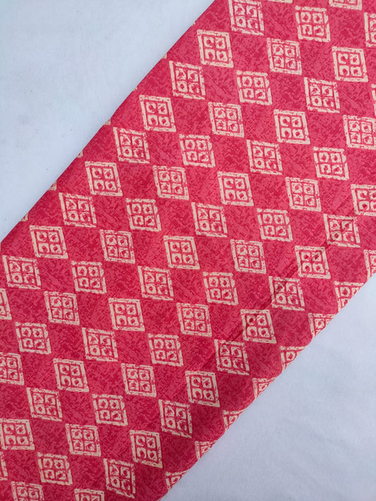 Sanganeri Hand Block Printed Pure Cotton Fabric In Running Length - JBRS575