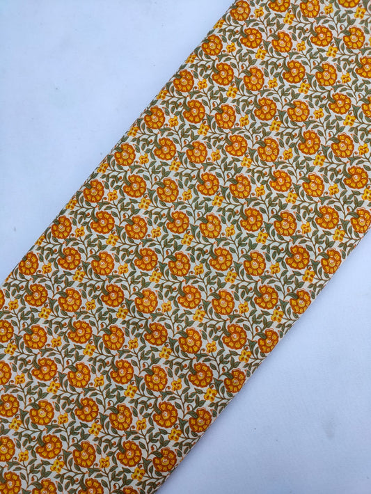 Jaipuri Cotton Hand Block Printed Fabric In Running Length - JBRS334