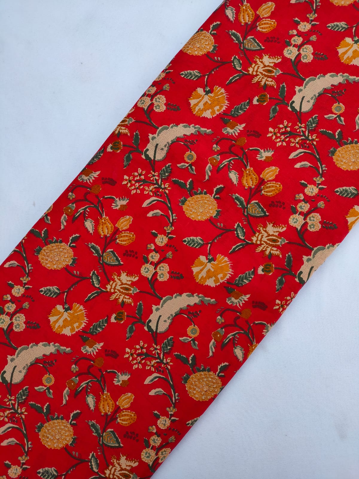 Jaipuri Cotton Hand Block Printed Fabric In Running Length - JBRS346