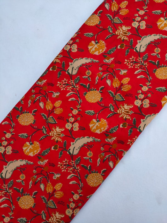 Jaipuri Cotton Hand Block Printed Fabric In Running Length - JBRS346