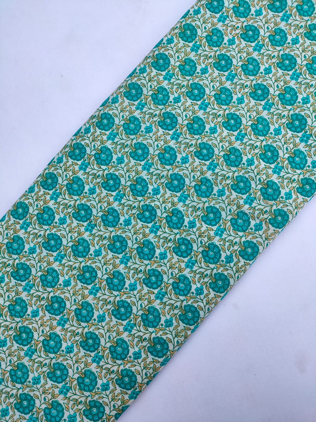 Pure Cotton Hand Block Printed Fabric Material - JBRS335