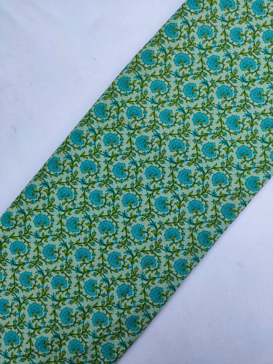 Hand Block Printed Pure Cotton Fabric In Running Length - JBRS337