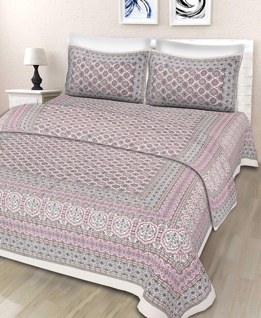 Queen Size ( 90"x108" ) Bedsheet With 2 Pillow Covers - JBNBQ26