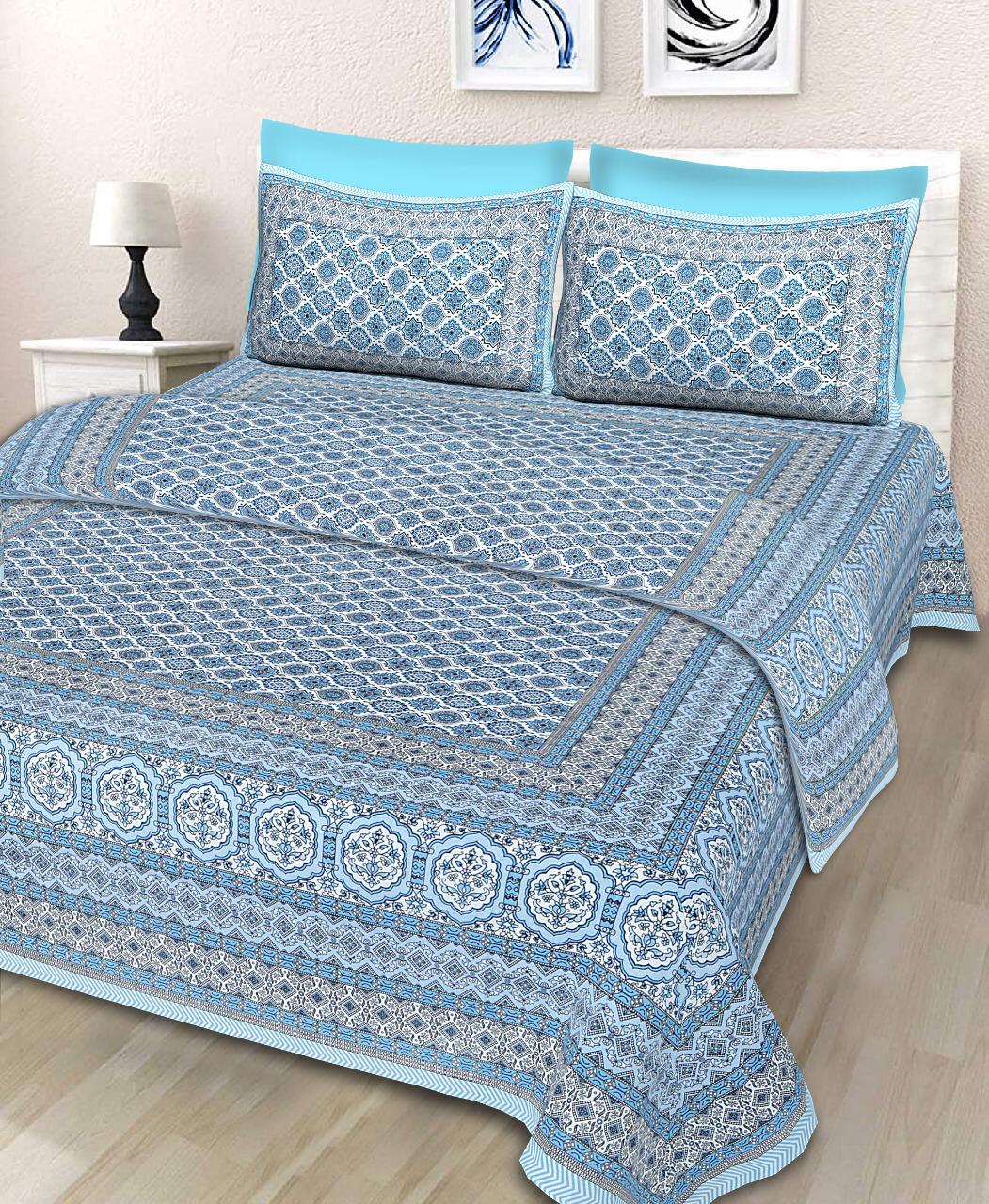 Queen Size ( 90"x108" ) Bedsheet With 2 Pillow Covers - JBNBQ27