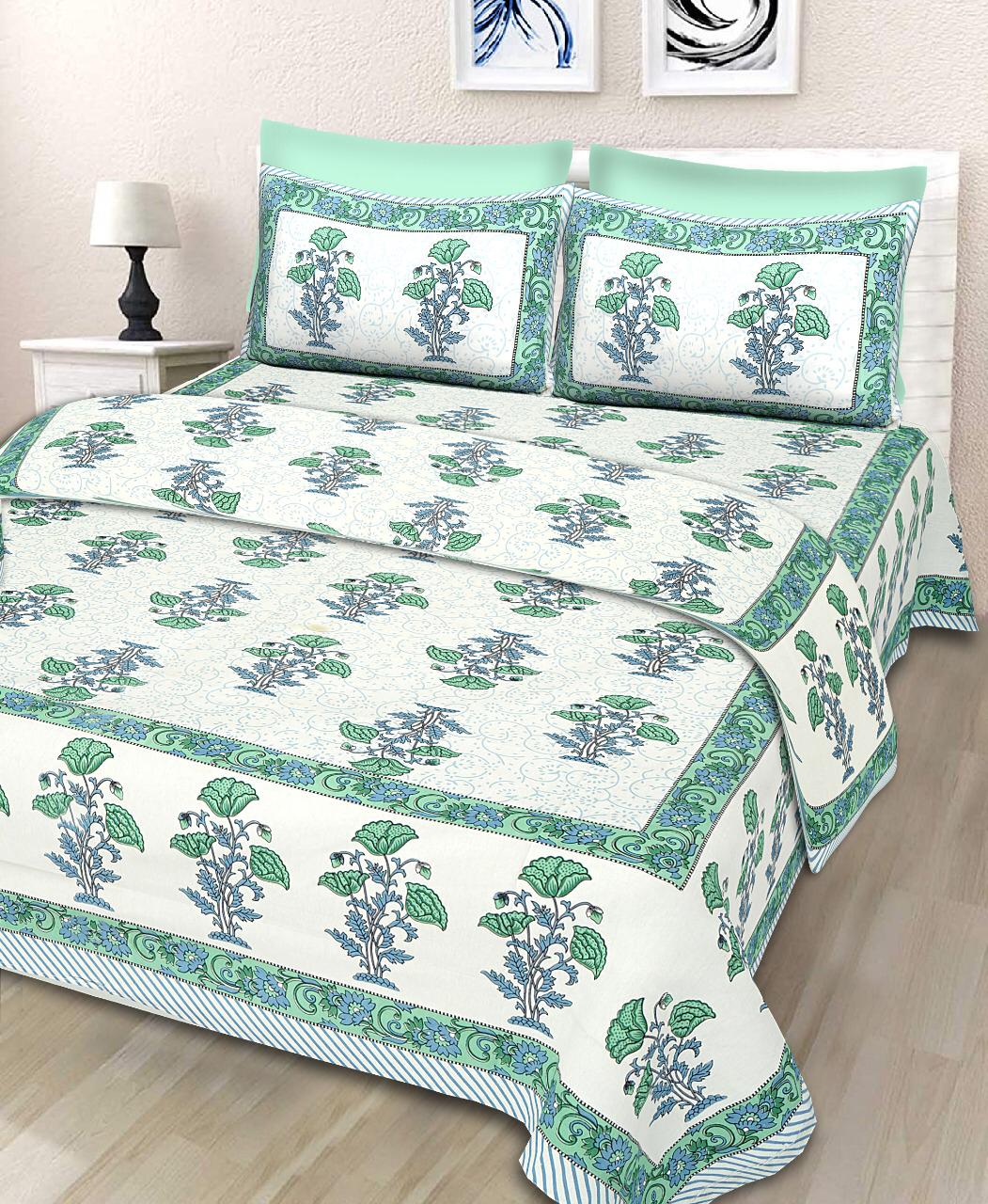 Queen Size ( 90"x108" ) Bedsheet With 2 Pillow Covers - JBNBQ30