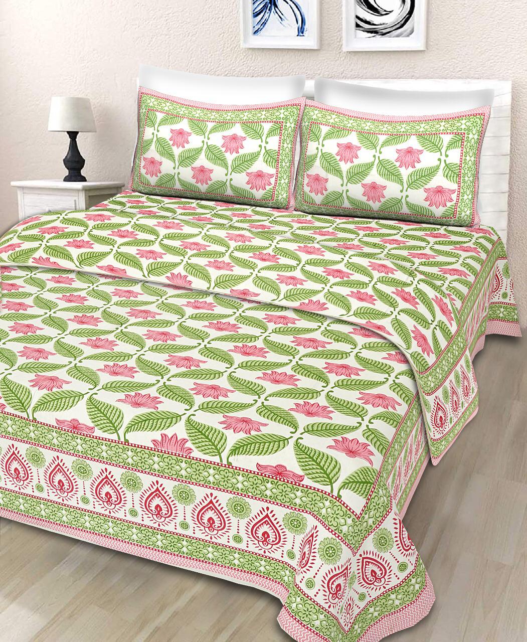 Queen Size ( 90"x108" ) Bedsheet With 2 Pillow Covers - JBNBQ35