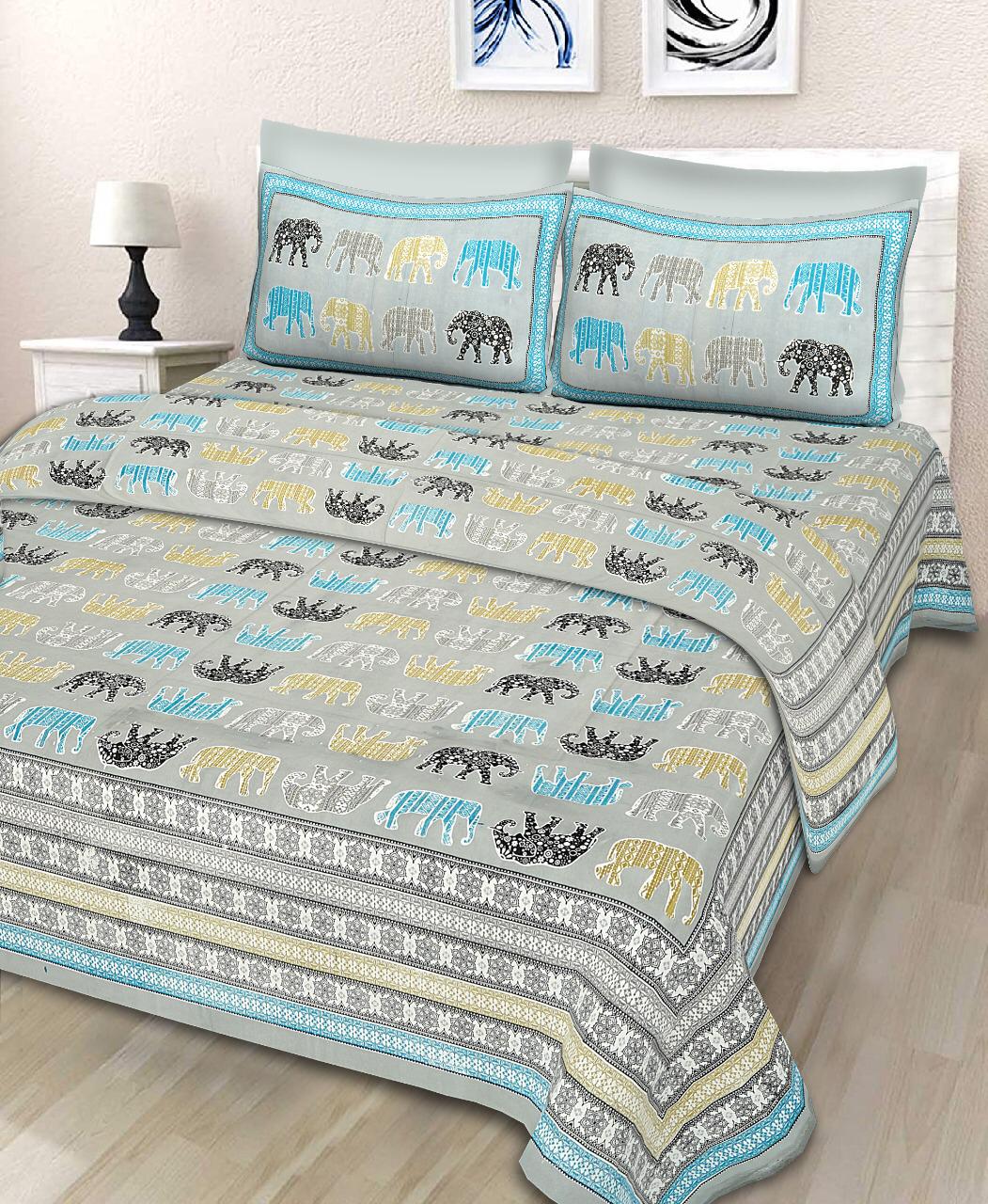 Queen Size ( 95"x108" ) Bedsheet With 2 Pillow Covers - JBNBQ72