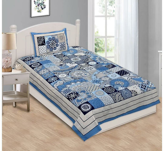 Single Bedsheet 64"x90" With 2 Pillow Covers - JBNBS4