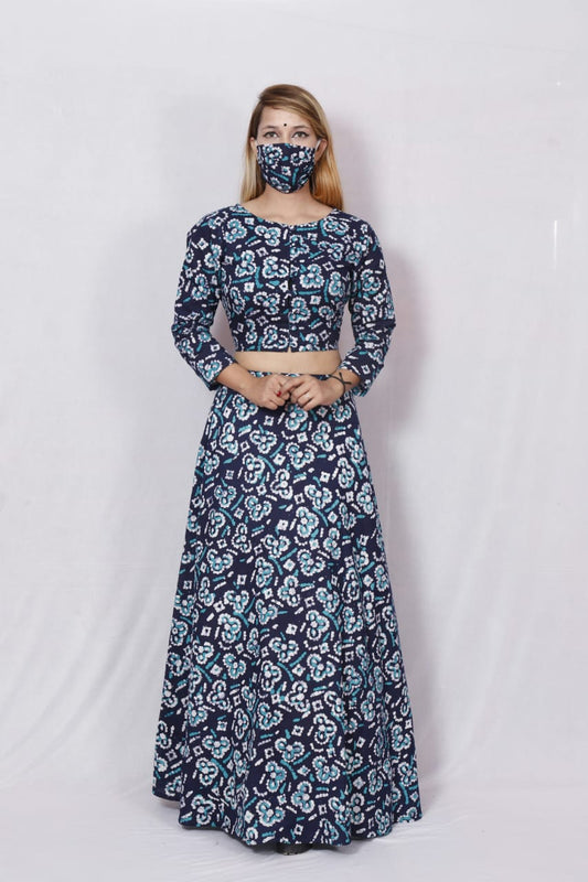 Block Print Lehenga Choli