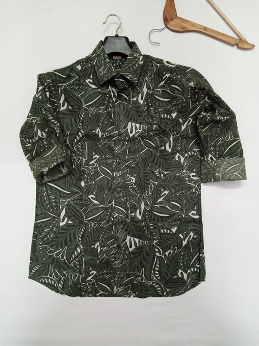 Cotton Block Printed Shirt