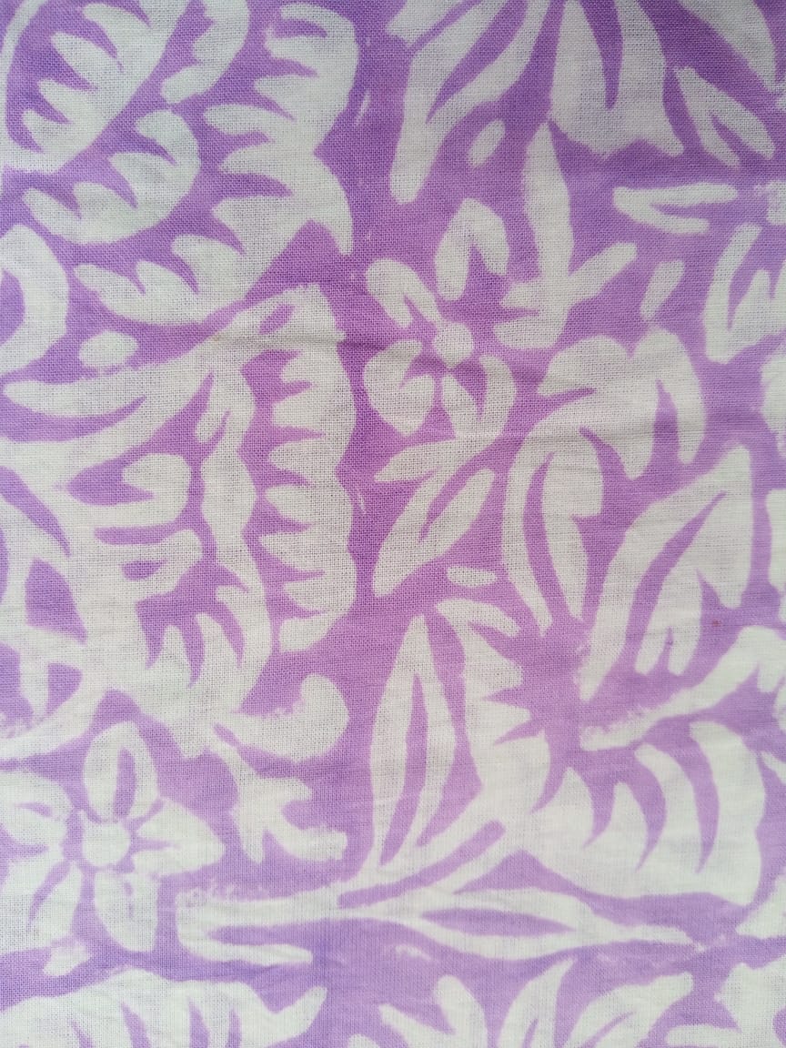 Hand Block Printed Cotton Fabric for Kurtis