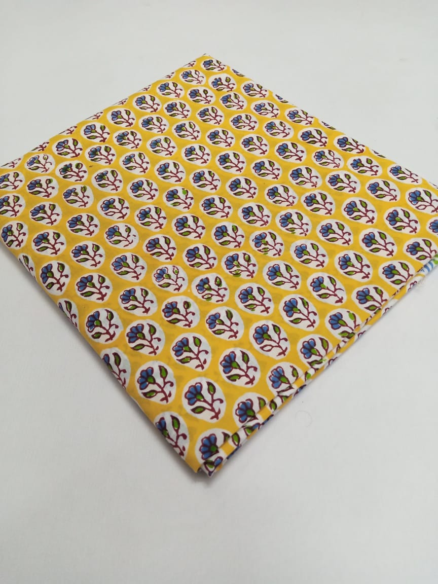 Handblock Printed Fabric for Kurtis