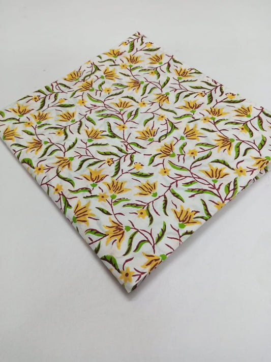 Hand Block Printed Cotton Fabric