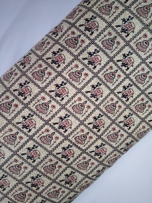 Sanganeri Print Pure Cotton Fabric - JBRTF2-12