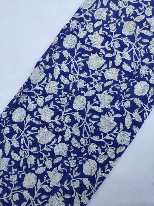 Jaipuri Hand Block Printed Pure Cotton Fabric In Running Length - JBRS534