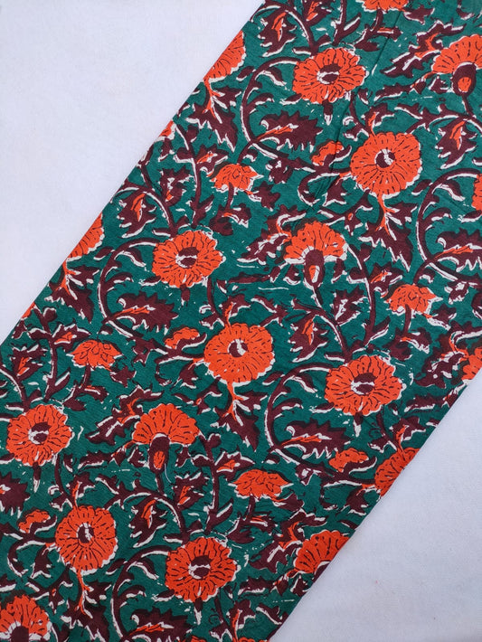 Jaipuri Hand Block Printed Pure Cotton Fabric In Running Length - JBRS541