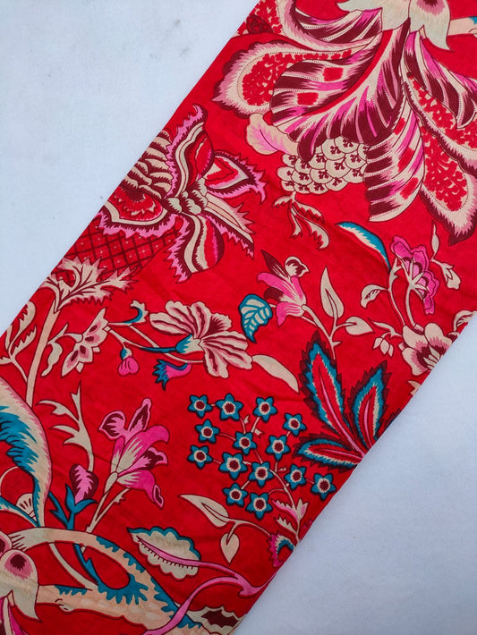 Jaipuri Hand Block Printed Pure Cotton Fabric In Running Length - JBRS447