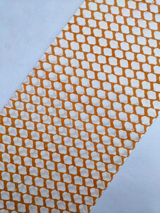Jaipuri Hand Block Printed Pure Cotton Fabric In Running Length - JBRS448