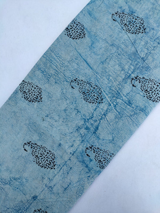 Jaipuri Hand Block Printed Pure Cotton Fabric In Running Length - JBRS454