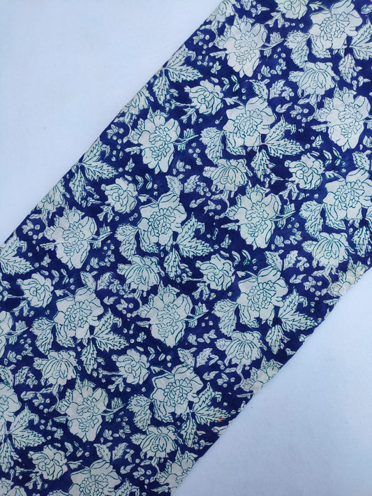 Jaipuri Hand Block Printed Pure Cotton Fabric In Running Length - JBRS461