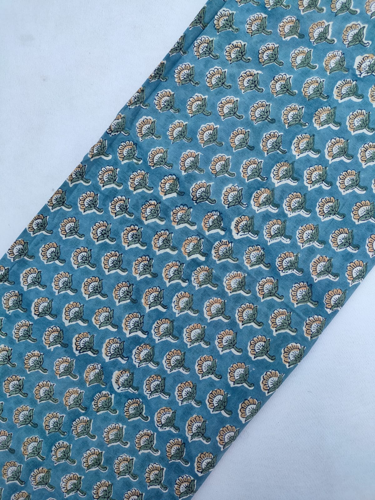 Jaipuri Hand Block Printed Pure Cotton Fabric In Running Length - JBRS466