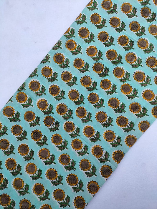 Jaipuri Hand Block Printed Pure Cotton Fabric In Running Length - JBRS469