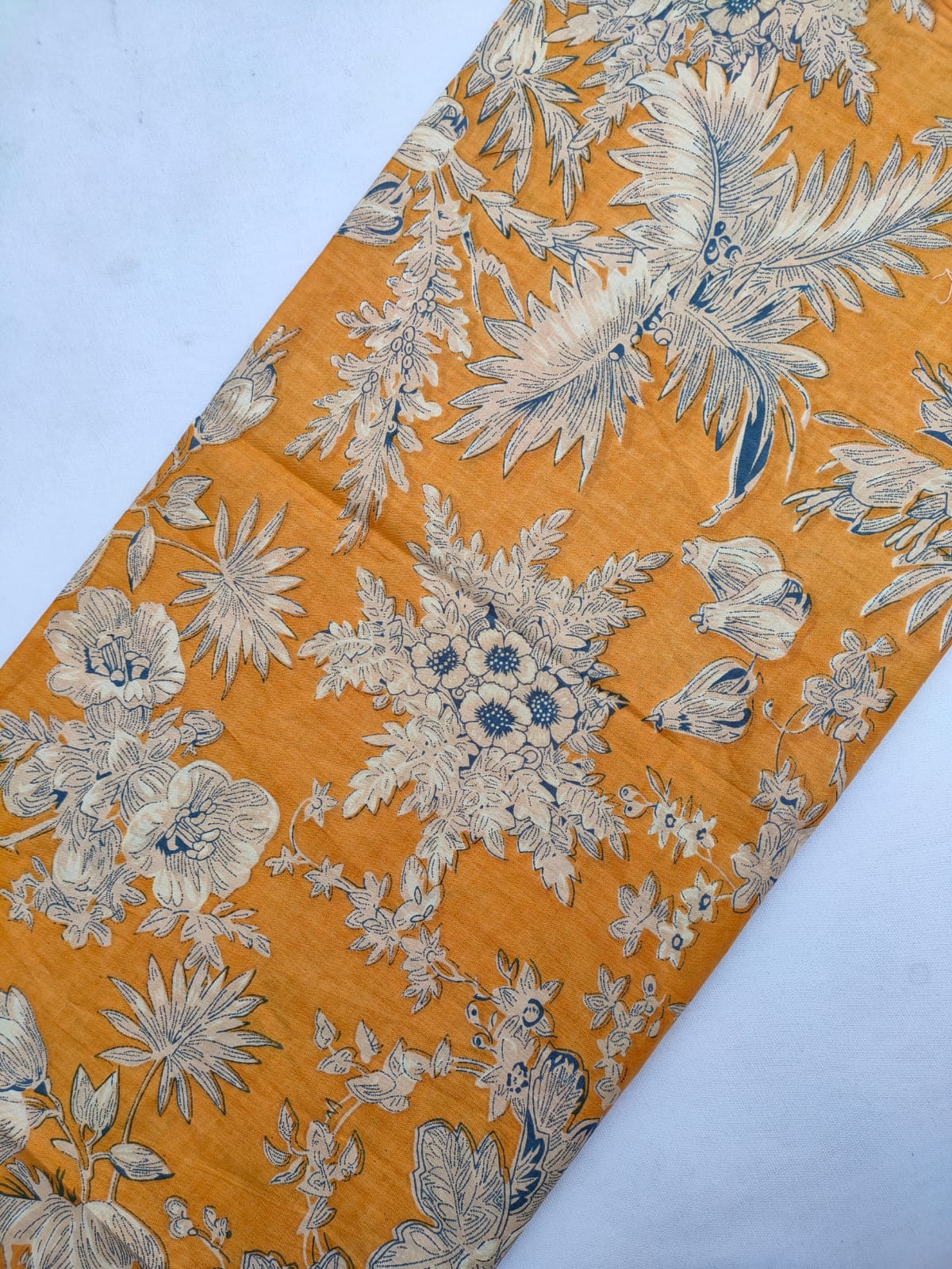 Jaipuri Hand Block Printed Pure Cotton Fabric In Running Length - JBRS473