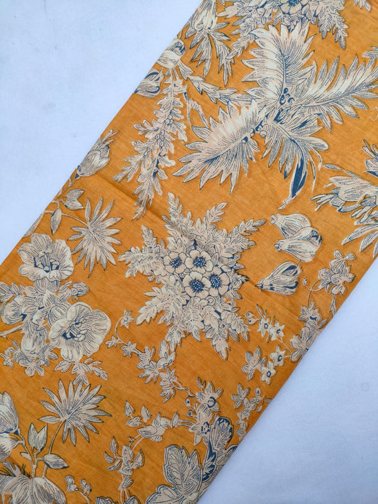 Jaipuri Hand Block Printed Pure Cotton Fabric In Running Length - JBRS473