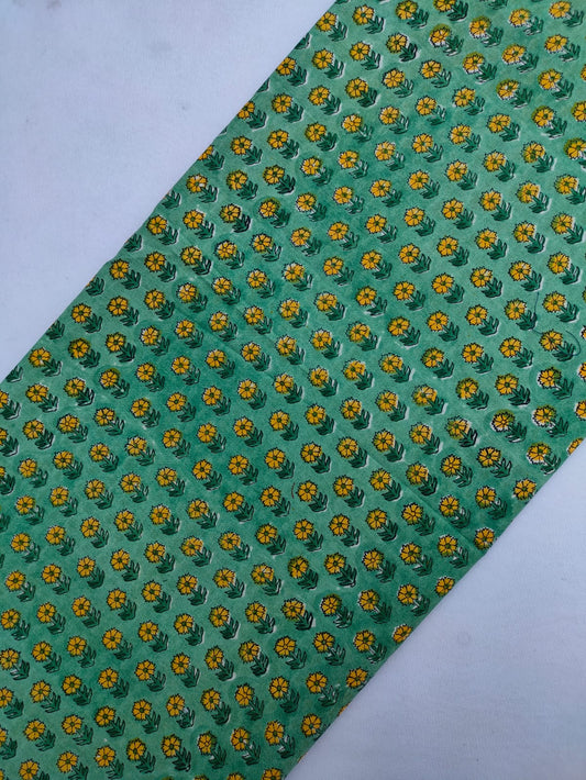 Jaipuri Hand Block Printed Pure Cotton Fabric In Running Length - JBRS485