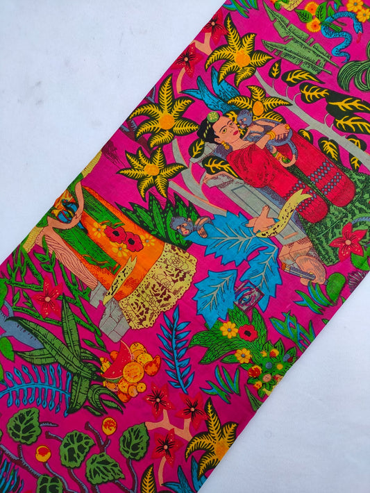 Jaipuri Hand Block Printed Pure Cotton Fabric In Running Length - JBRS486
