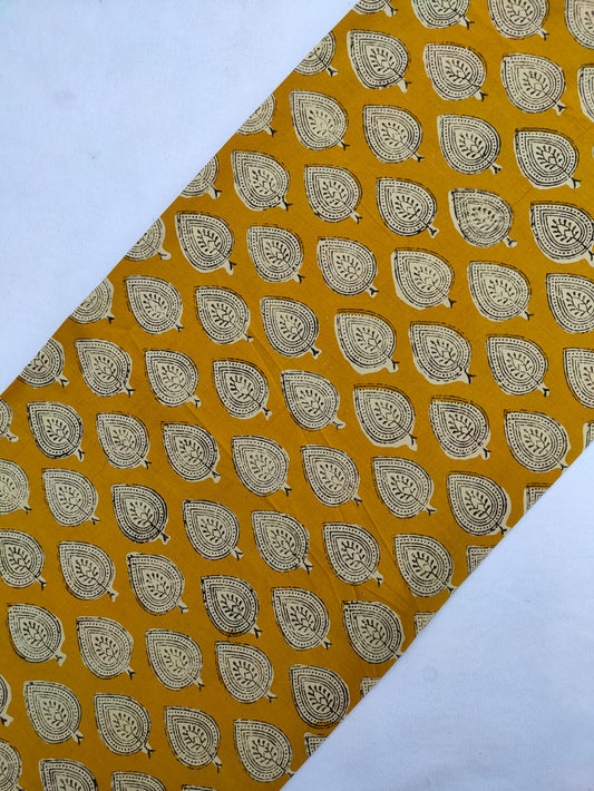 Jaipuri Hand Block Printed Pure Cotton Fabric In Running Length - JBRS487
