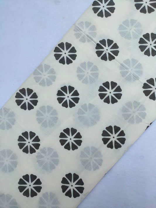Jaipuri Hand Block Printed Pure Cotton Fabric In Running Length - JBRS488
