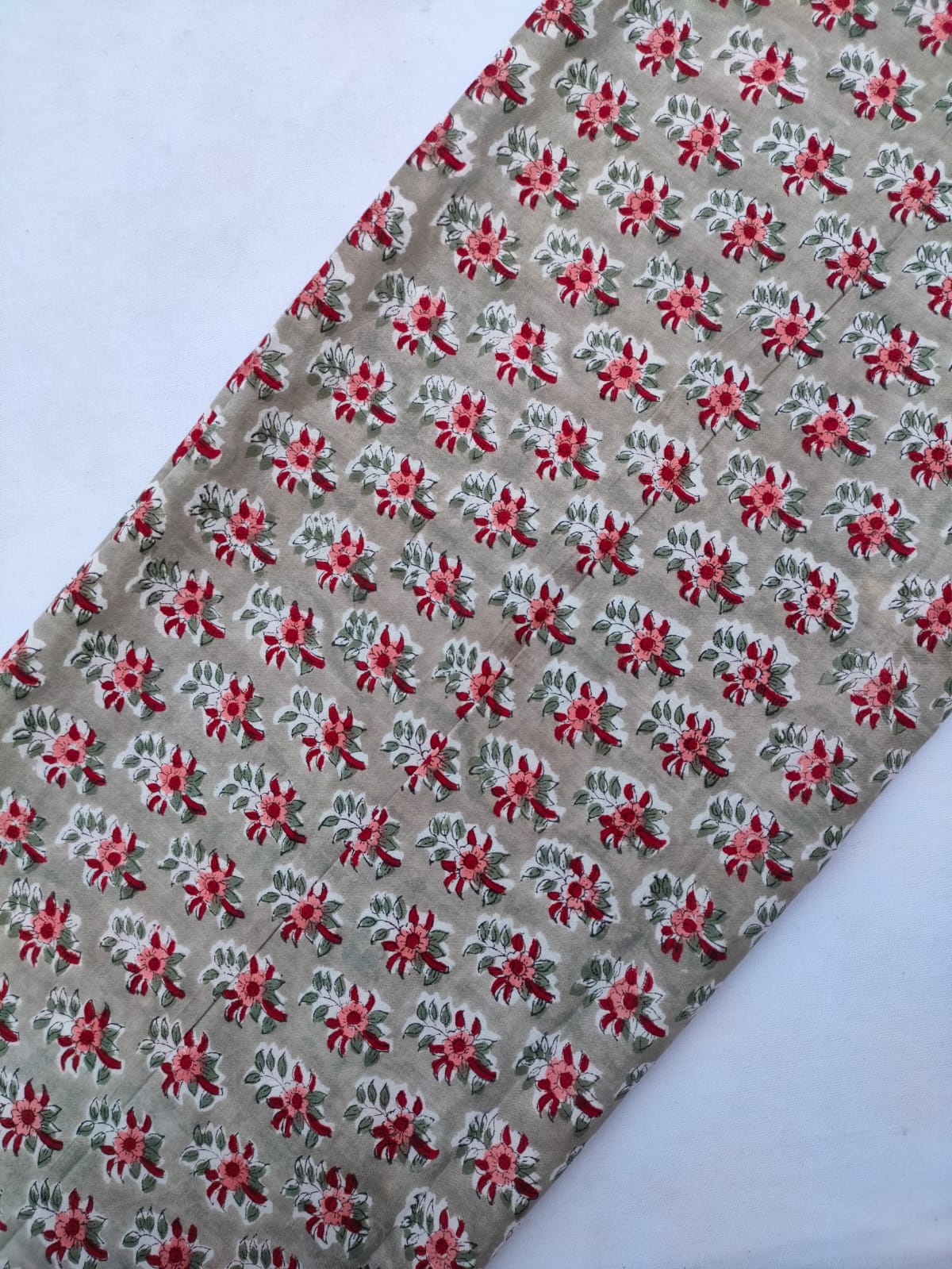 Jaipuri Hand Block Printed Pure Cotton Fabric In Running Length - JBRS496