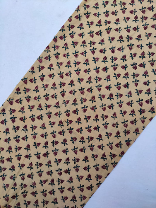 Jaipuri Hand Block Printed Pure Cotton Fabric In Running Length - JBRS500