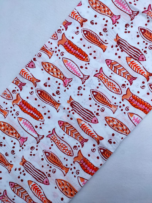 Jaipuri Hand Block Printed Pure Cotton Fabric In Running Length - JBRS505