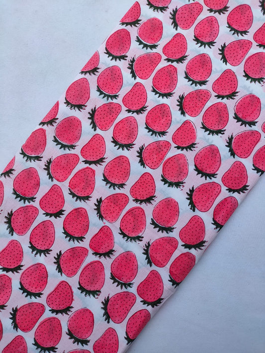 Jaipuri Hand Block Printed Pure Cotton Fabric In Running Length - JBRS513
