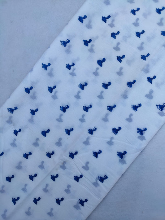 Jaipuri Hand Block Printed Pure Cotton Fabric In Running Length - JBRS517
