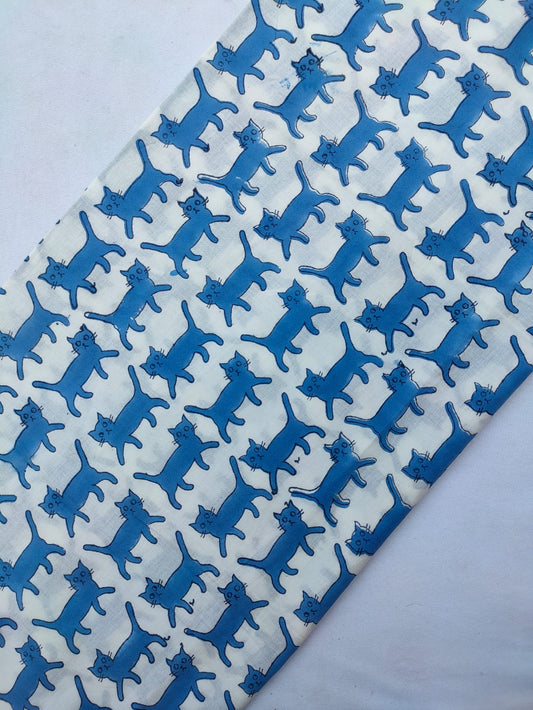 Jaipuri Hand Block Printed Pure Cotton Fabric In Running Length - JBRS521