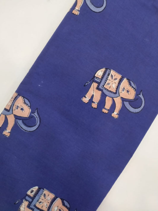 Pure Cotton Hand Block Printed Fabric In Running Length - JBRH01