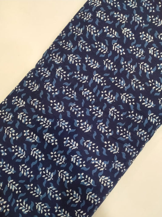 Pure Cotton Hand Block Printed Fabric In Running Length - JBRH15