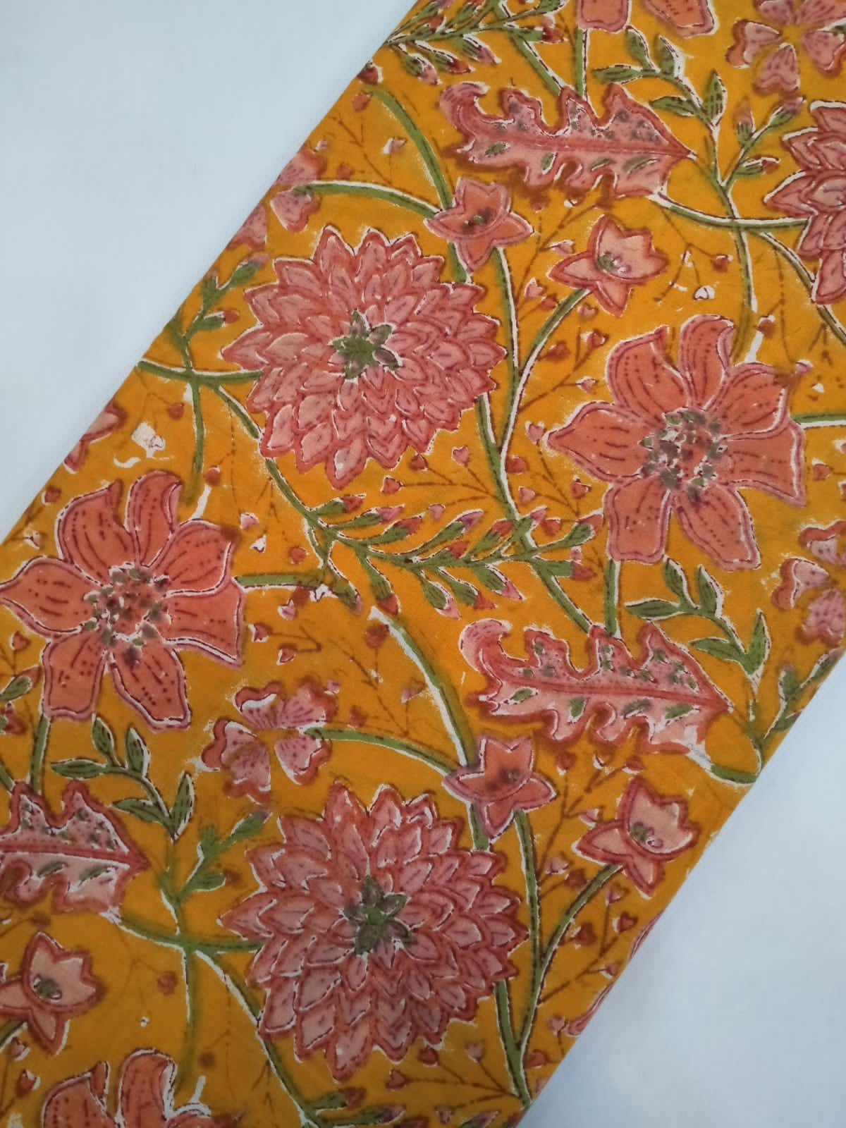 Hand Block Printed Pure Cotton Fabric In Running Length - JBRH16