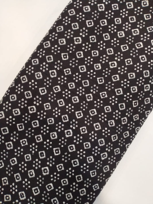 Pure Cotton Hand Block Printed Running Fabric - JBRH17