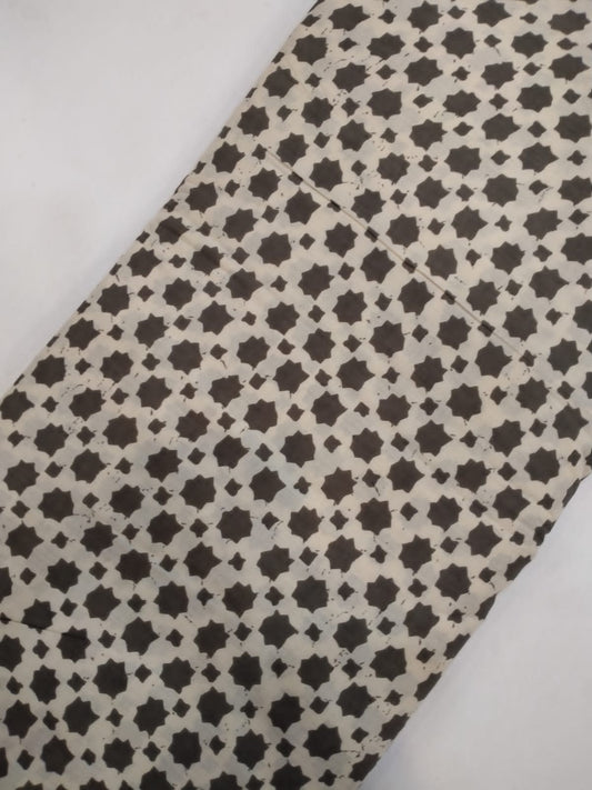 Pure Cotton Hand Block Printed Fabric In Running Length - JBRH02