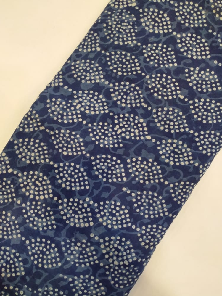 Hand Block Printed Pure Cotton Fabric In Running Length - JBRH20