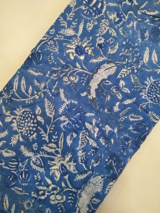 Pure Cotton Hand Block Printed Running Fabric - JBRH21