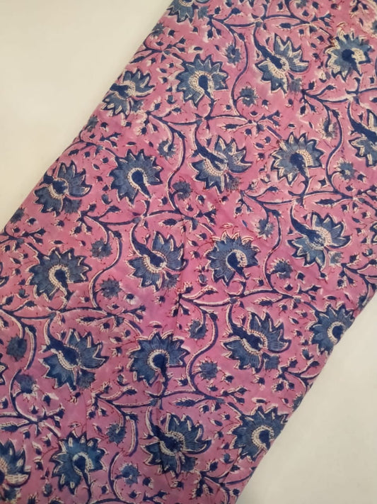 Hand Block Printed Pure Cotton Fabric In Running Length - JBRH32