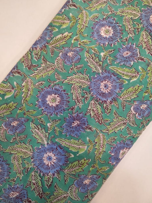 Pure Cotton Hand Block Printed Running Fabric - JBRH41