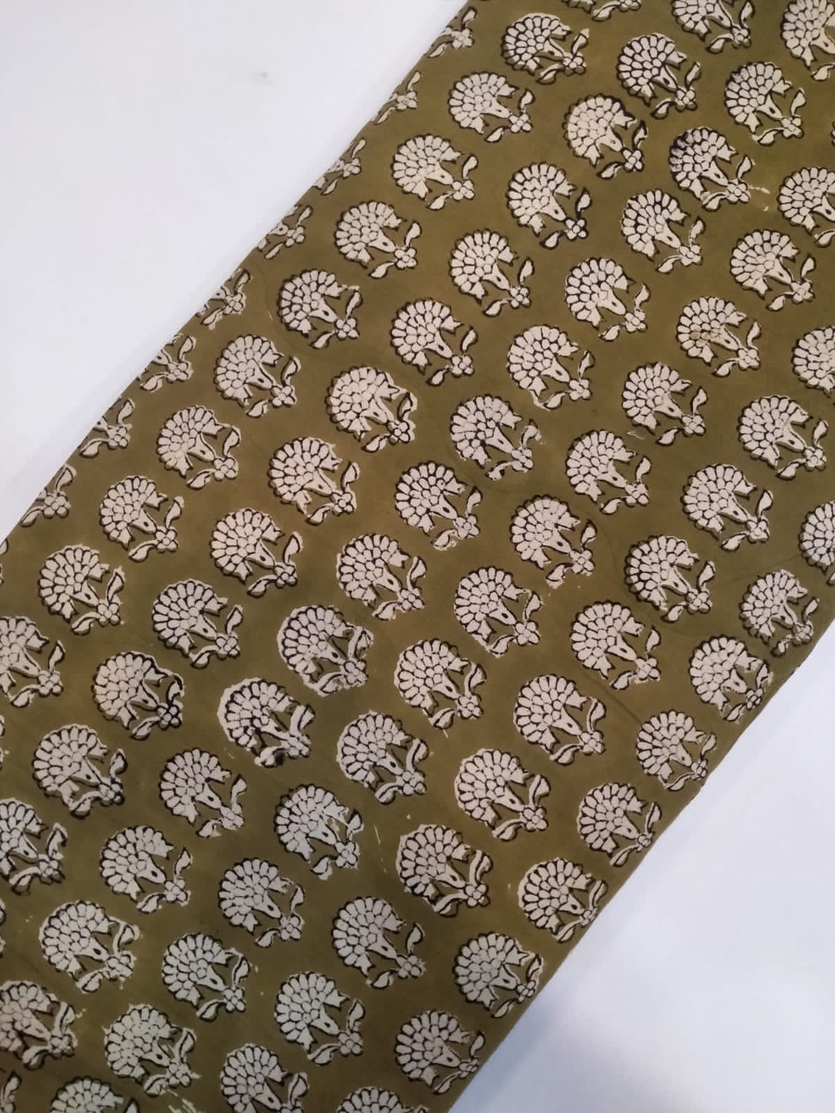 Pure Cotton Hand Block Printed Fabric In Running Length - JBRH43